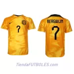 Camiseta Países Bajos Steven Bergwijn 7 Hombre Primera Mundial 2022