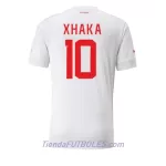 Camiseta Suiza Granit Xhaka 10 Hombre Segunda Mundial 2022