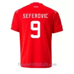 Camiseta Suiza Haris Seferovic 9 Hombre Primera Mundial 2022