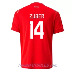 Camiseta Suiza Steven Zuber 14 Hombre Primera Mundial 2022 Camiseta Suiza Steven Zuber 14 Hombre Primera Mundial 2022