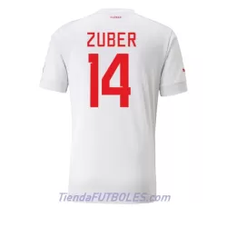 Camiseta Suiza Steven Zuber 14 Hombre Segunda Mundial 2022 Camiseta Suiza Steven Zuber 14 Hombre Segunda Mundial 2022