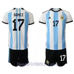 Conjunto Argentina Alejandro Gomez 17 Niño Primera Mundial 2022 Conjunto Argentina Alejandro Gomez 17 Niño Primera Mundial 2022