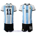 Conjunto Argentina Angel Di Maria 11 Niño Primera Mundial 2022