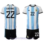 Conjunto Argentina Lautaro Martinez 22 Niño Primera Mundial 2022