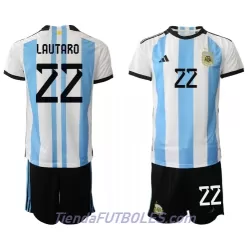Conjunto Argentina Lautaro Martinez 22 Niño Primera Mundial 2022 Conjunto Argentina Lautaro Martinez 22 Niño Primera Mundial 2022