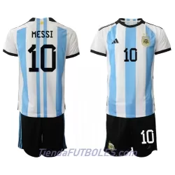 Conjunto Argentina Lionel Messi 10 Niño Primera Mundial 2022 Conjunto Argentina Lionel Messi 10 Niño Primera Mundial 2022