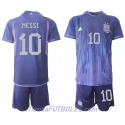 Conjunto Argentina Lionel Messi 10 Niño Segunda Mundial 2022 Conjunto Argentina Lionel Messi 10 Niño Segunda Mundial 2022