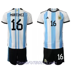 Conjunto Argentina Lisandro Martinez 16 Niño Primera Mundial 2022 Conjunto Argentina Lisandro Martinez 16 Niño Primera Mundial 2022