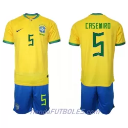 Conjunto Brasil Casemiro 5 Niño Primera Mundial 2022 Conjunto Brasil Casemiro 5 Niño Primera Mundial 2022