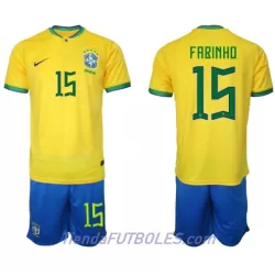 Conjunto Brasil Fabinho 15 Niño Primera Mundial 2022 Conjunto Brasil Fabinho 15 Niño Primera Mundial 2022