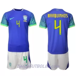 Conjunto Brasil Marquinhos 4 Niño Segunda Mundial 2022 Conjunto Brasil Marquinhos 4 Niño Segunda Mundial 2022