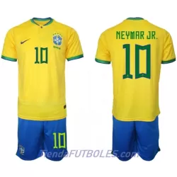 Conjunto Brasil Neymar Jr 10 Niño Primera Mundial 2022 Conjunto Brasil Neymar Jr 10 Niño Primera Mundial 2022