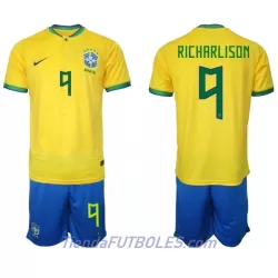 Conjunto Brasil Richarlison 9 Niño Primera Mundial 2022 Conjunto Brasil Richarlison 9 Niño Primera Mundial 2022