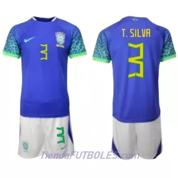 Conjunto Brasil Thiago Silva 3 Niño Segunda Mundial 2022 Conjunto Brasil Thiago Silva 3 Niño Segunda Mundial 2022