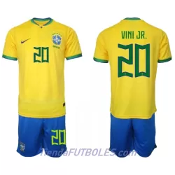 Conjunto Brasil Vini JR 20 Niño Primera Mundial 2022 Conjunto Brasil Vini JR 20 Niño Primera Mundial 2022