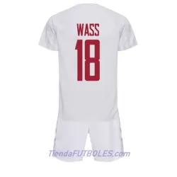 Conjunto Dinamarca Daniel Wass 18 Niño Segunda Mundial 2022 Conjunto Dinamarca Daniel Wass 18 Niño Segunda Mundial 2022