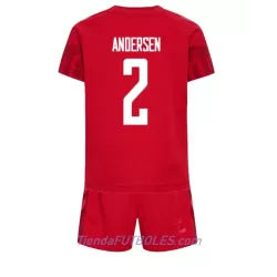 Conjunto Dinamarca Joachim Andersen 2 Niño Primera Mundial 2022 Conjunto Dinamarca Joachim Andersen 2 Niño Primera Mundial 2022