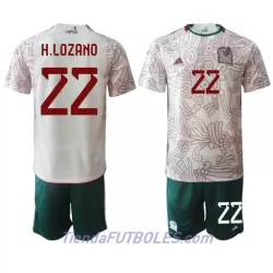 Conjunto México Hirving Lozano 22 Niño Segunda Mundial 2022 Conjunto México Hirving Lozano 22 Niño Segunda Mundial 2022