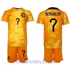 Conjunto Países Bajos Steven Bergwijn 7 Niño Primera Mundial 2022 Conjunto Países Bajos Steven Bergwijn 7 Niño Primera Mundial 2022