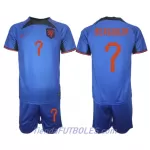 Conjunto Países Bajos Steven Bergwijn 7 Niño Segunda Mundial 2022