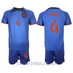Conjunto Países Bajos Virgil van Dijk 4 Niño Segunda Mundial 2022 Conjunto Países Bajos Virgil van Dijk 4 Niño Segunda Mundial 2022