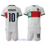 Conjunto Portugal Bernardo Silva 10 Niño Segunda Mundial 2022