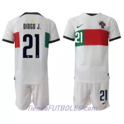 Conjunto Portugal Diogo Jota 21 Niño Segunda Mundial 2022