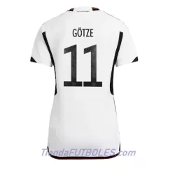 Camiseta Alemania Mario Gotze 11 Mujer Primera Mundial 2022 Camiseta Alemania Mario Gotze 11 Mujer Primera Mundial 2022