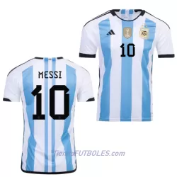 Camiseta Argentina 3 Star Messi 10 Hombre Primera Mundial 2022 Camiseta Argentina 3 Star Messi 10 Hombre Primera Mundial 2022