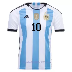 Camiseta Argentina 3 Star Messi 10 Hombre Primera Mundial 2022