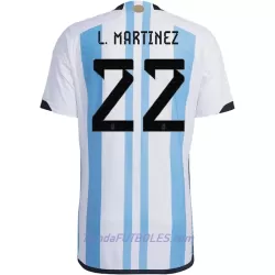 Camiseta Argentina Lautaro Martinez 22 Hombre Primera Mundial 2022 Camiseta Argentina Lautaro Martinez 22 Hombre Primera Mundial 2022