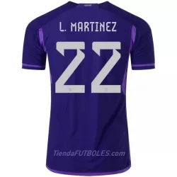 Camiseta Argentina Lautaro Martinez 22 Hombre Segunda Mundial 2022 Camiseta Argentina Lautaro Martinez 22 Hombre Segunda Mundial 2022