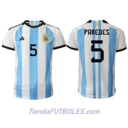 Camiseta Argentina Leandro Paredes 5 Hombre Primera Mundial 2022 Camiseta Argentina Leandro Paredes 5 Hombre Primera Mundial 2022
