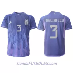 Camiseta Argentina Nicolas Tagliafico 3 Hombre Segunda Mundial 2022 Camiseta Argentina Nicolas Tagliafico 3 Hombre Segunda Mundial 2022