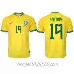 Camiseta Brasil Antony 19 Hombre Primera Mundial 2022