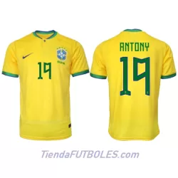 Camiseta Brasil Antony 19 Hombre Primera Mundial 2022 Camiseta Brasil Antony 19 Hombre Primera Mundial 2022