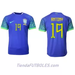 Camiseta Brasil Antony 19 Hombre Segunda Mundial 2022 Camiseta Brasil Antony 19 Hombre Segunda Mundial 2022
