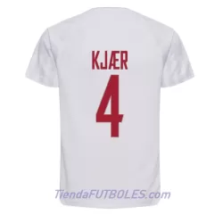 Camiseta Dinamarca Simon Kjaer 4 Hombre Segunda Mundial 2022 Camiseta Dinamarca Simon Kjaer 4 Hombre Segunda Mundial 2022