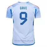 Camiseta España Gavi 9 Hombre Segunda Mundial 2022