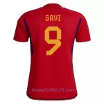 Camiseta España Gavi 9 Mujer Primera Mundial 2022