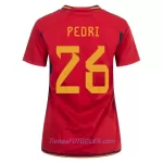 Camiseta España Pedri 26 Mujer Primera Mundial 2022