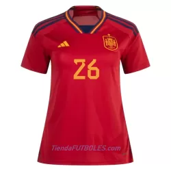 Camiseta España Pedri 26 Mujer Primera Mundial 2022