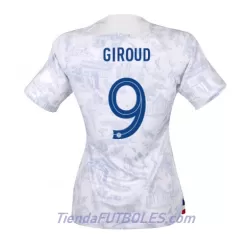Camiseta Francia Olivier Giroud 9 Mujer Segunda Mundial 2022 Camiseta Francia Olivier Giroud 9 Mujer Segunda Mundial 2022