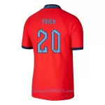 Camiseta Inglaterra Foden 20 Hombre Segunda Mundial 2022
