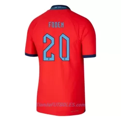 Camiseta Inglaterra Foden 20 Hombre Segunda Mundial 2022 Camiseta Inglaterra Foden 20 Hombre Segunda Mundial 2022
