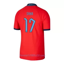 Camiseta Inglaterra Saka 17 Hombre Segunda Mundial 2022 Camiseta Inglaterra Saka 17 Hombre Segunda Mundial 2022
