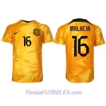 Camiseta Países Bajos Tyrell Malacia 16 Hombre Primera Mundial 2022