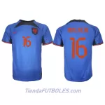 Camiseta Países Bajos Tyrell Malacia 16 Hombre Segunda Mundial 2022