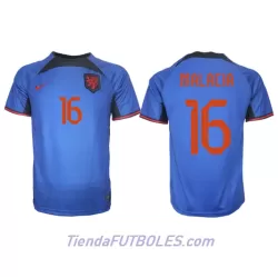 Camiseta Países Bajos Tyrell Malacia 16 Hombre Segunda Mundial 2022 Camiseta Países Bajos Tyrell Malacia 16 Hombre Segunda Mundial 2022