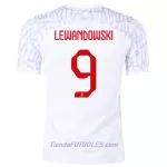 Camiseta Polonia Lewandowski 9 Hombre Primera Mundial 2022